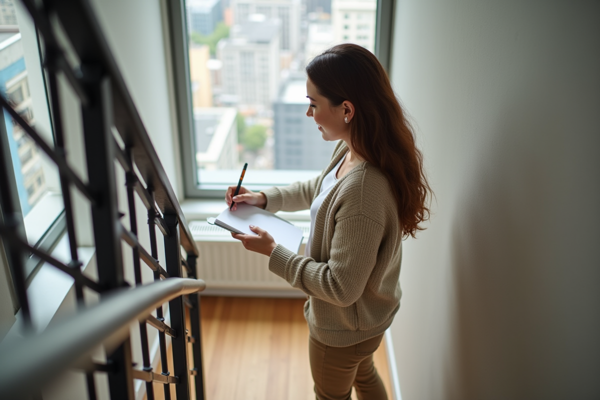 Jeune femme prenant des notes à l