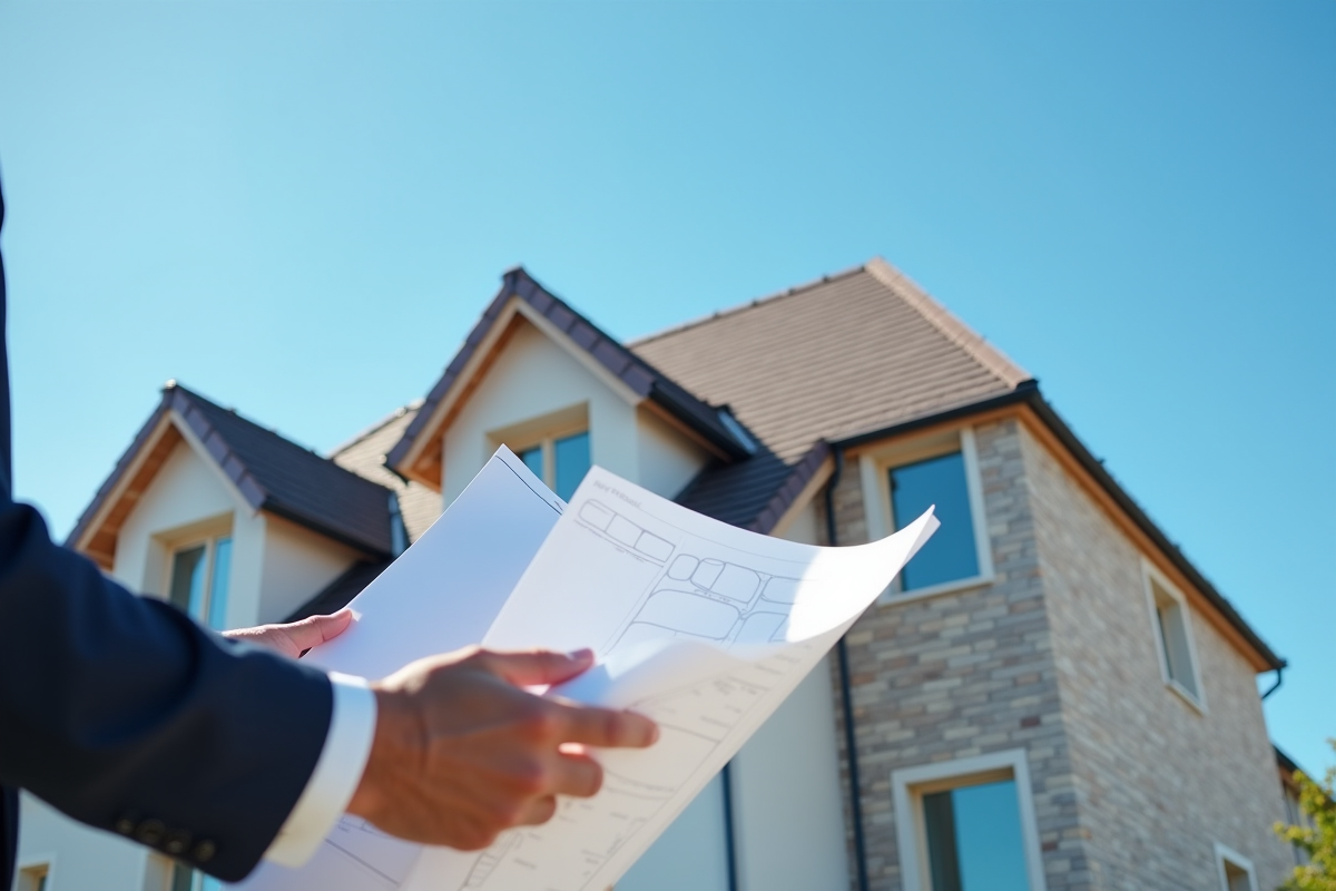 Rénovation de toiture avec plans et fenêtres de toit